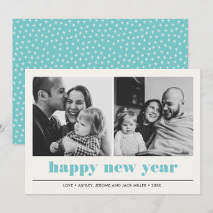 Carte Graphique minimal   Bonne année collage 2 photo
