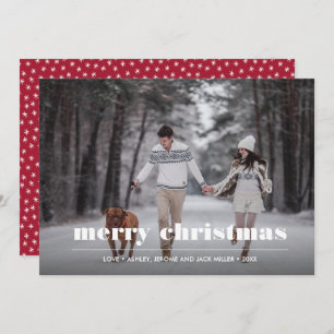 Carte Graphique minimal   Ruby Red Christmas Photo