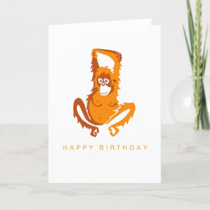Carte Graphique - ORANGUTAN - Animaux sauvages - Nature