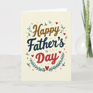 Carte graphique ovale pour une douce fête des père