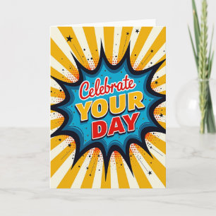 Carte graphique pour célébrer votre journée