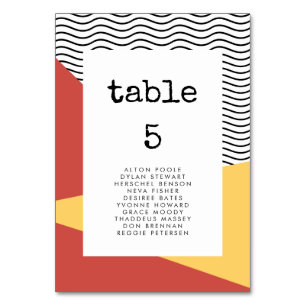 Carte graphique style Pop art Memphis 80s