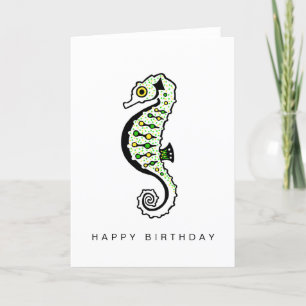 Carte Graphisme - Cute SEAHORSE - Faune - Animal marin
