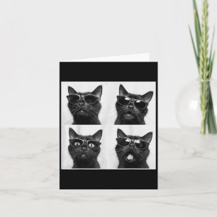 Carte Graphisme de chat drôle Photobooth Selfie Drôle _5