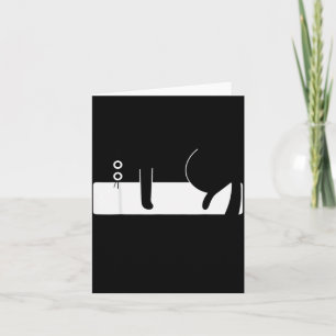 Carte Graphisme de chat drôle rétro pour hommes femmes e