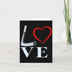Carte Graphisme de coeur d'amour de hockey pour les fans