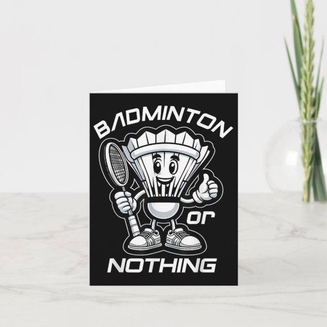 Carte Graphisme de volant et de raquette de badminton de (Devant)