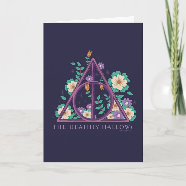 Carte Graphisme des hirondelles mortes florales (Devant)