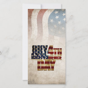 Carte Graphisme Grunge USA 4 juillet Indépendance