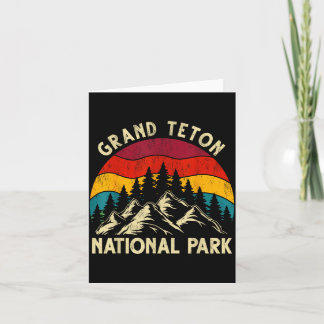 Carte Graphisme rétro vintage du parc national de Grand