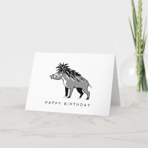 Carte Graphisme - Warty PIG - Warthog - Wildlife -