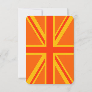 Carte Gras orange Union Jack Britanniques Drapeau Swag