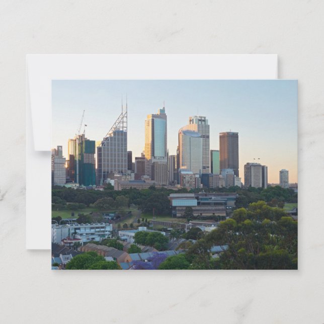 Carte Gratte-ciel du centre d'affaires de Sydney (Devant)