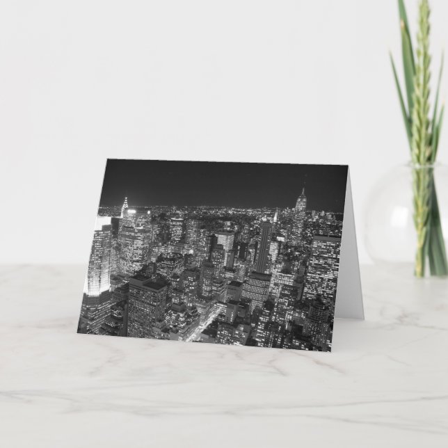 Carte Gratte-ciel New York noir et blanc (Devant)