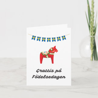 Carte Grattis på födelsedagen Suède Anniversaire