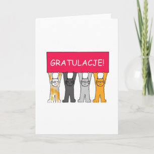 Carte Gratulacje ! Félicitations dans le polonais