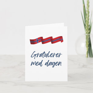 Carte Gratulerer med dagen, Joyeux anniversaire norvégie