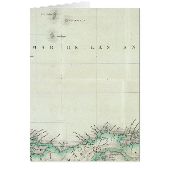 Carte gravée du Panama (Devant)