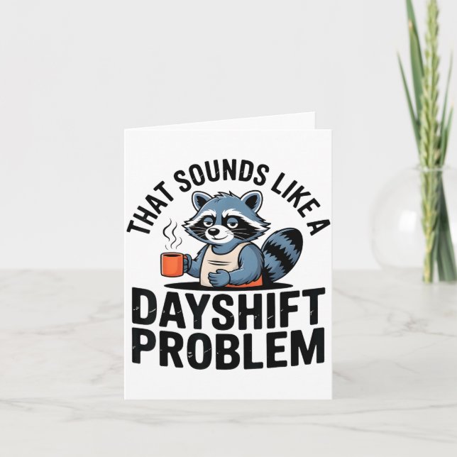 Carte Graveyard Raccoon Funny Work Humor That Sounds Lik (Devant)