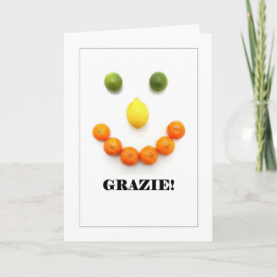 Carte Grazie - Merci italien Limone Card