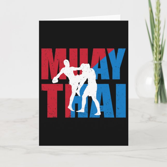 Carte Great 2 Muay Thai Fighter Design Kickboxer Mma Tra (Devant)