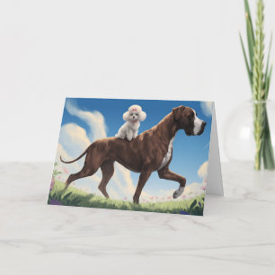 Carte Great Dane and Poodle