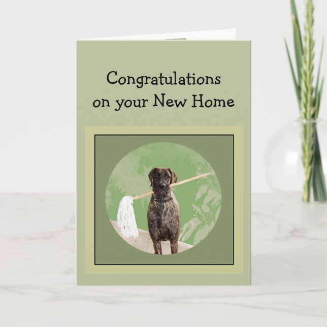 Carte Great Dane Dog Humor Félicitations Nouveau Accueil (Devant)