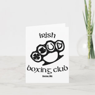 Carte Great Irish Boxing Men Club Boston Fighting Pub St