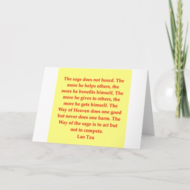 Carte great Lao Tzu quota (Devant)