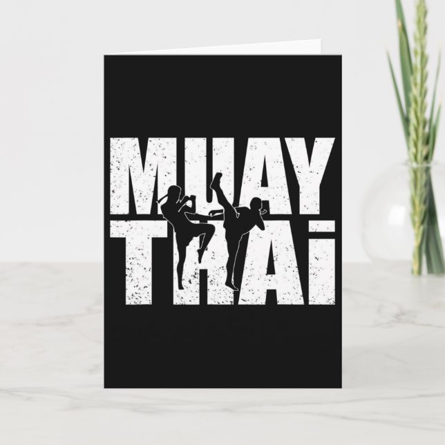 Carte Great Muay Thai Design Mma Fighter Training Kickbo (Devant)