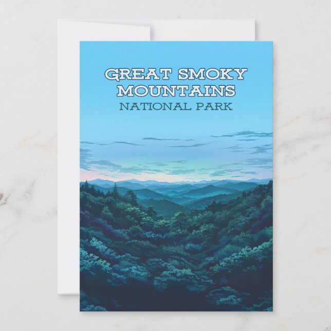 Carte Great Smoky Mountains National Park Tennessee (Devant)