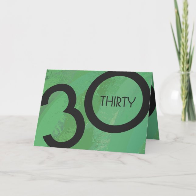 Carte Green 30 Décennie Anniversaire (Devant)
