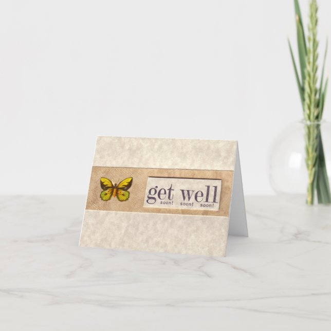 Carte Green and Yellow Butterfly (Devant)