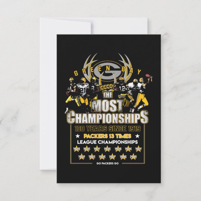 Carte Green Bay Les Championnats Les Plus (Devant)