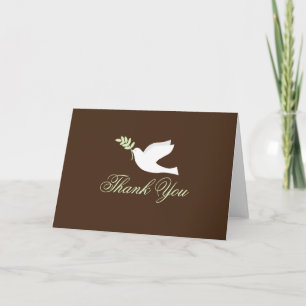 Carte Green Dove Christening Card