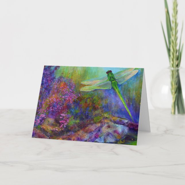 Carte Green Dragonard Flower Garden Art (Devant)