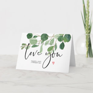 Carte Green Love You pour future femme mariée