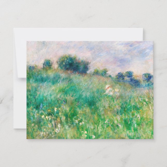 Carte Green Meadow par Renoir Impressionist Painting Car (Devant)