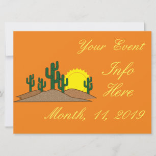 Carte Green Saguaro Cactus Desert Sunset Thunder_Cove