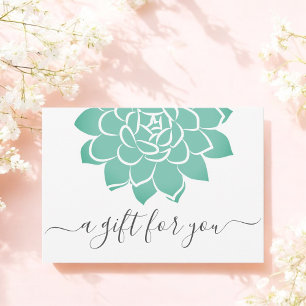 Carte Green White Floral Business Certificat cadeau