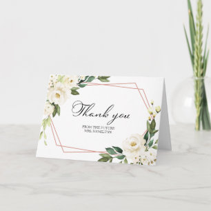 Carte Greenery Geometric Bridal Shower Thank