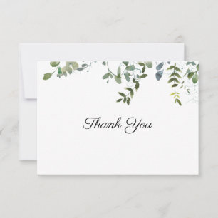 Carte Greenery Thank You Note
