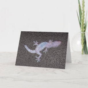 Carte Greeting Card Gecko on Glass