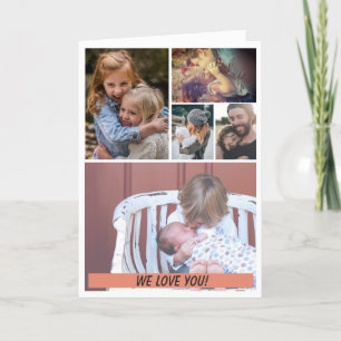 Carte Greeting card with 5 photos and text