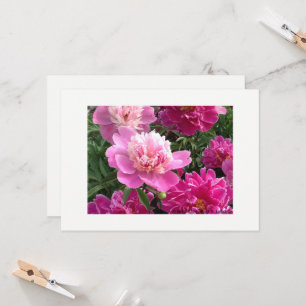 Carte Greeting card with beautiful peonies