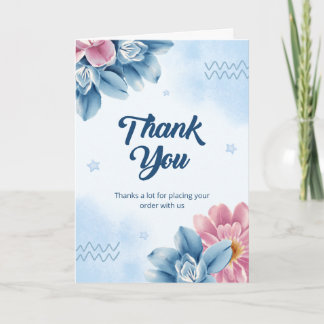 Carte greeting card  with thank you note 