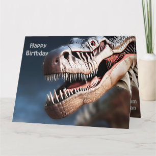 Carte Greeting Fellow T-rexs, Big Birthday Card