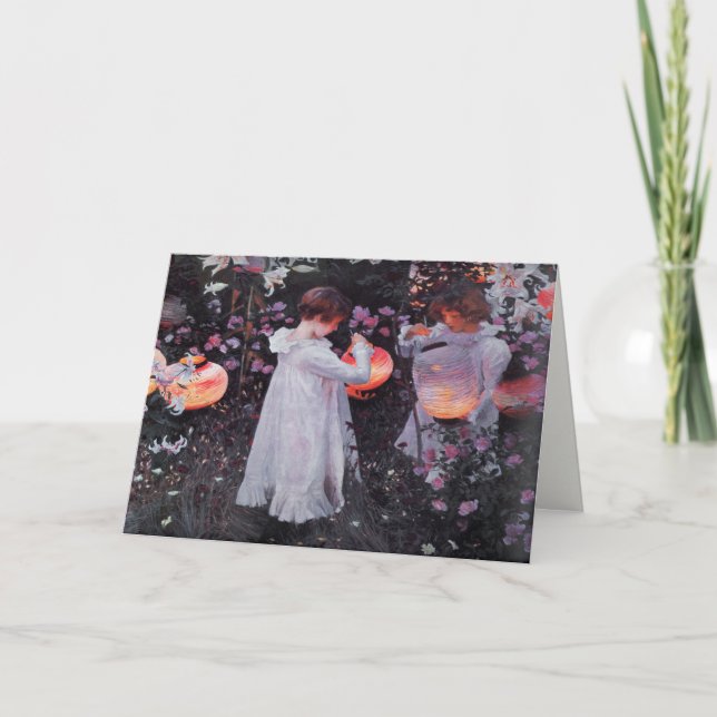 Carte Greetingcard avec la peinture de John Singer (Devant)