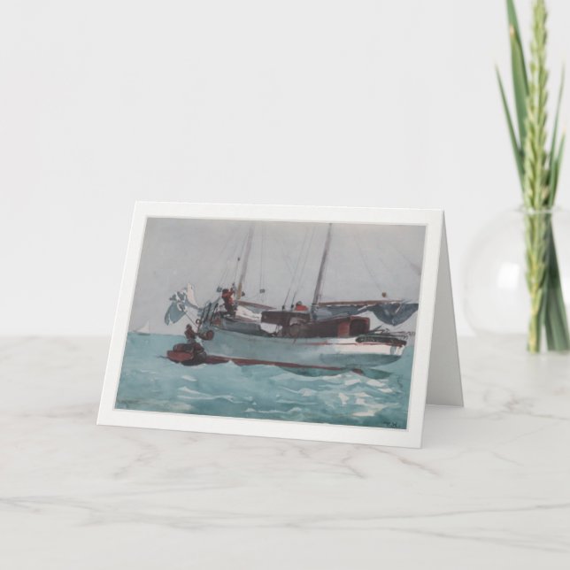 Carte Greetingcard avec la peinture de Winslow Homer (Devant)