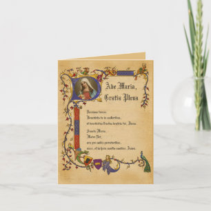 Carte Grêle Mary d'avenue Maria en frontière décorative